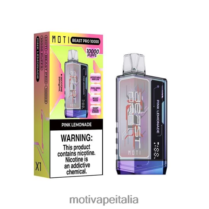 MOTI Vape Review - MOTI Beast Pro vaporizzatore usa e getta (5%, 10000 boccate) 440BHX45 ghiaccio d\'uva