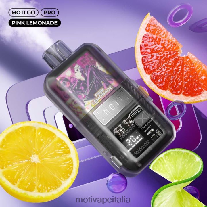 MOTI Vape For Sale - MOTI Go Pro vaporizzatore usa e getta (5%, 12000 boccate) 440BHX18 limonata rosa