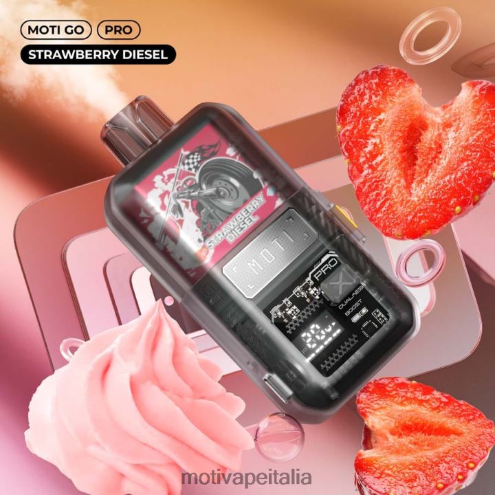 MOTI Vape Italia - MOTI Go Pro vaporizzatore usa e getta (5%, 12000 boccate) 440BHX21 diesel alla fragola