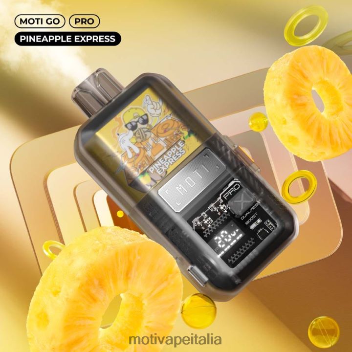 MOTI Vape Kit Italia - MOTI Go Pro vaporizzatore usa e getta (5%, 12000 boccate) 440BHX17 ananas espresso