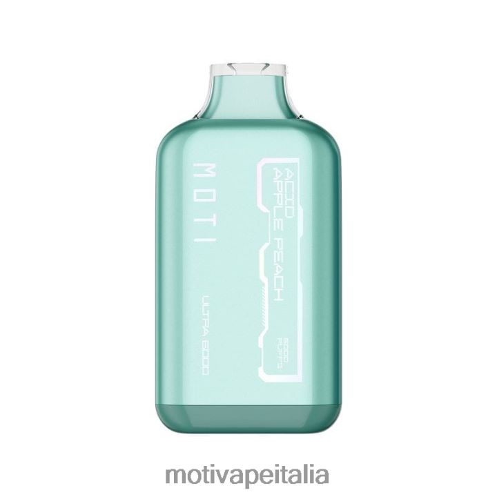 MOTI Vape Italia - MOTI Ultra vaporizzatore usa e getta (5%, 6000 boccate) 440BHX31 pesca alla mela verde