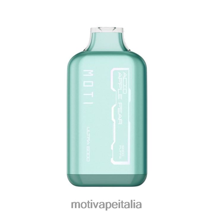 MOTI Vape Milano - MOTI Ultra vaporizzatore usa e getta (5%, 6000 boccate) 440BHX32 pera mela verde